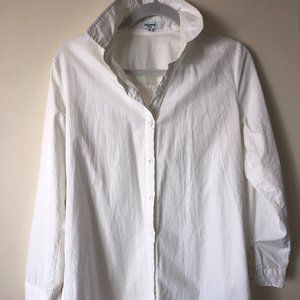 Classic White Collared Button Up Shirt Dress